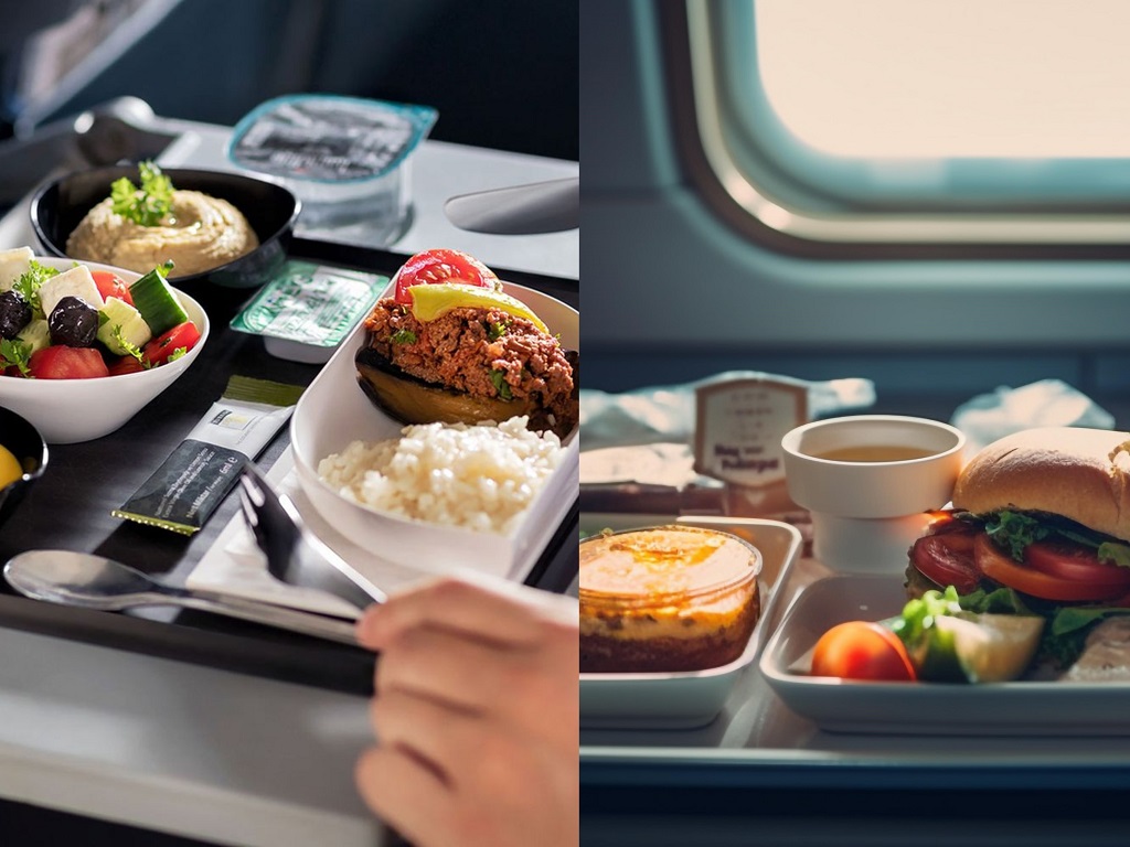 Eat healthy during a flight