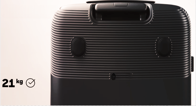 Luggage with weighing scales