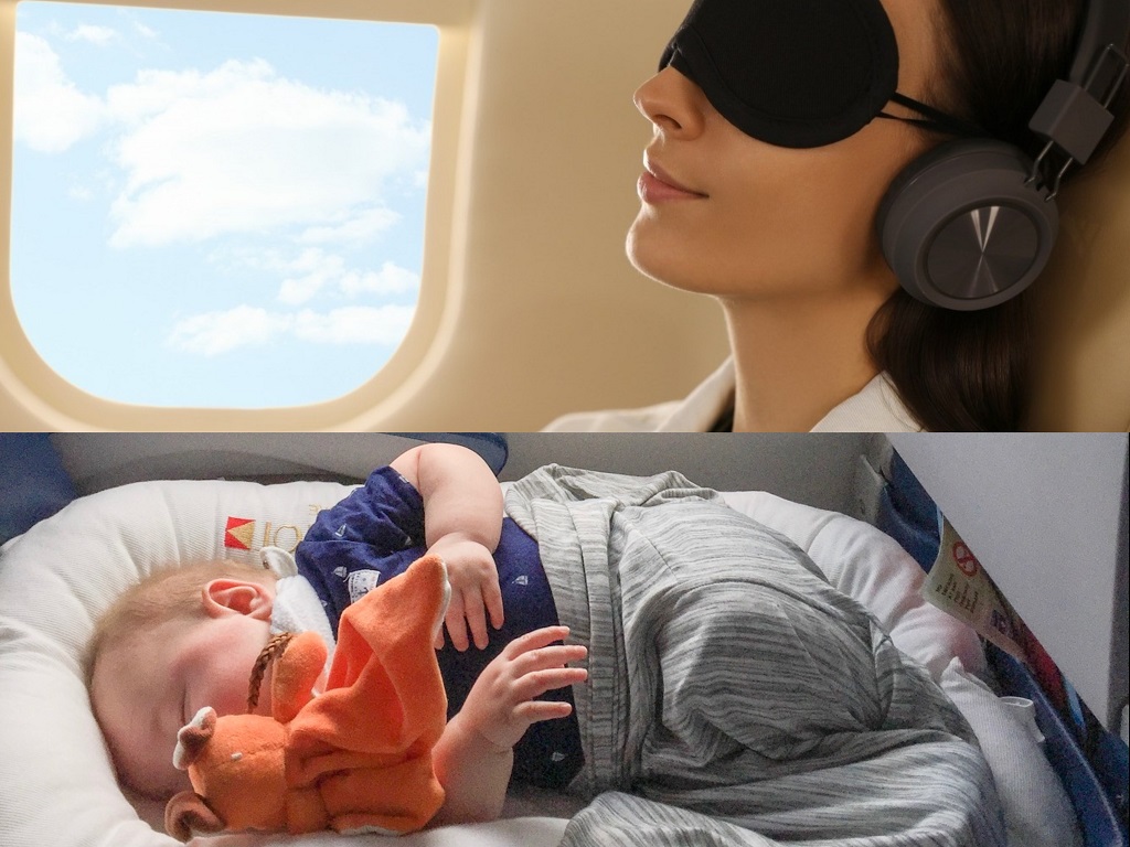Sleeping on a plane
