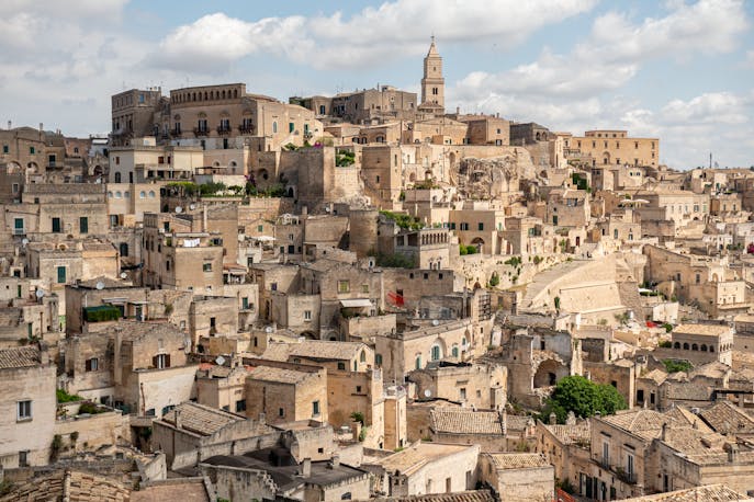Historic cave dwellings and stone houses of Matera, Italy