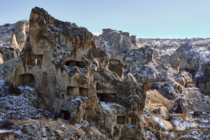 Cliff-carved monastery caves of Vardzia in Georgia